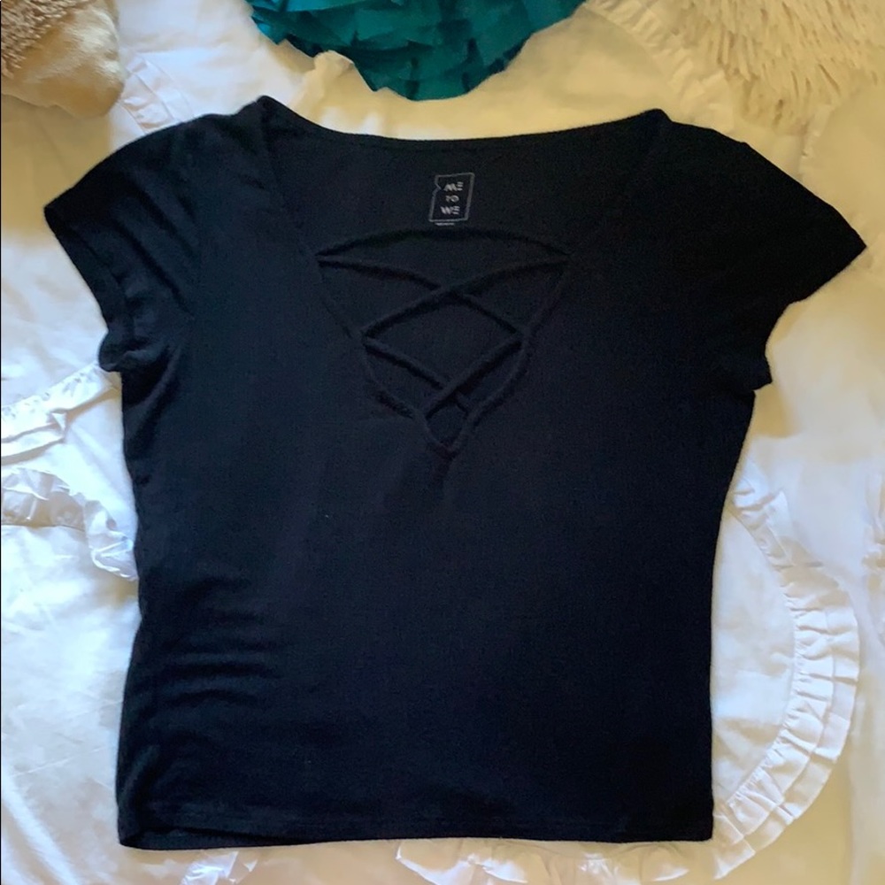 Ribbed black tee